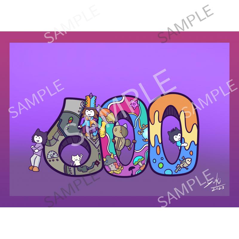 600話記念イラスト　～キノコとキカイの不思議な世界～